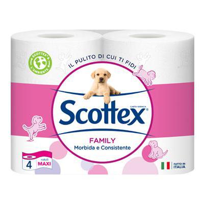 SCOTTEX CARTA IGIENICA 4 ROTOLI FAMILY 4 VELI