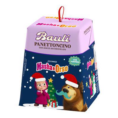 BAULI MINI PANETTONE GR.90 MASHA/ORSO