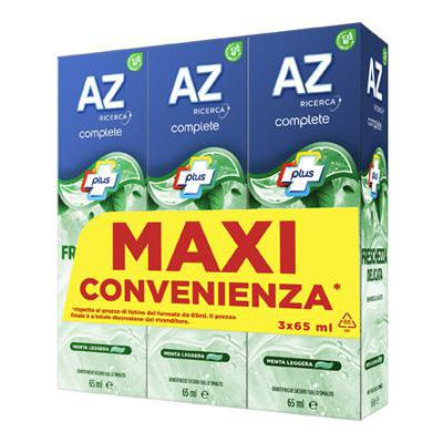 AZ DENTIFRICIO COMPLETE FRESCHEZZA DELICATA ML.65X3 PZ