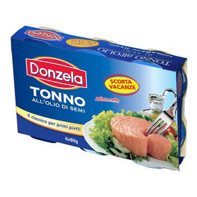 DONZELA TONNO OLIO SEMI GR.80X6