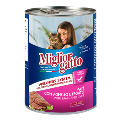 MIGLIOR GATTO PATE'GR.400 AGNELLO/FEGATO