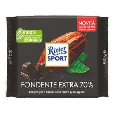 RITTER FONDENTE CACAO 70% GR.100