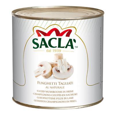 SACLA' FUNGHETTI TAGLIATI AL NATURALE KG.2,5 LATTA